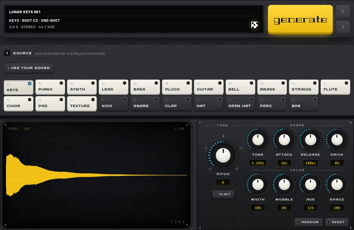 Sound Lab in Padhead: Sound generator for MPC